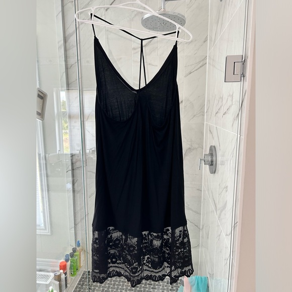 BNWOT Three Bird Nest black slip dress sz L - Picture 3 of 4